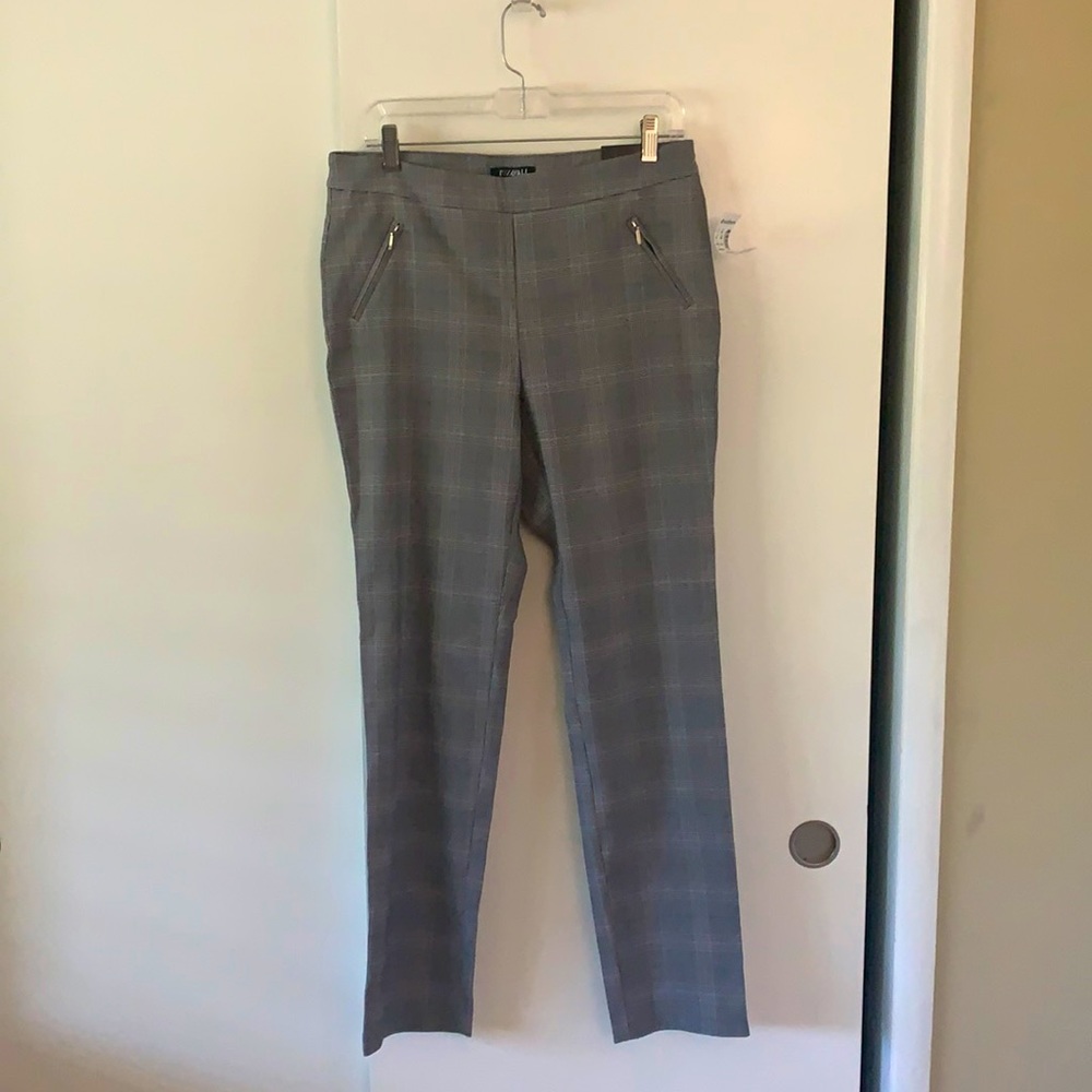 Brand New - Never Worn. Grey printed pull-on work pants